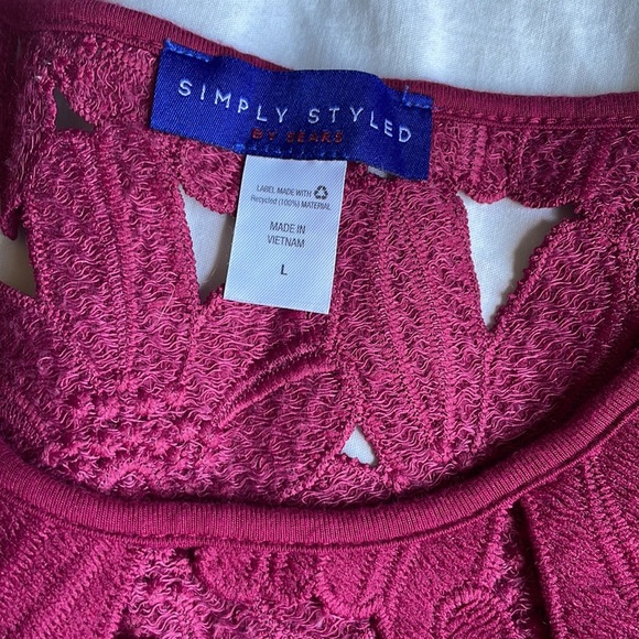 Simply Styled by Sears Floral Short Sleeve Crew Blouse - Picture 2 of 5